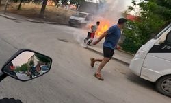 Tofaş’ın alev alev yandığı anlar kask kamerasında