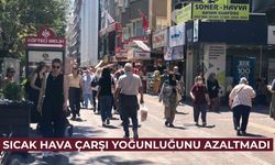 Sıcak hava çarşı yoğunluğunu azaltmadı