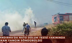 NATO Dolum Tesisi yakınında çıkan yangın söndürüldü