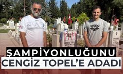 Milli yüzücü Doğukan Ulaç, şampiyonluğunu Şehit Pilot Yüzbaşı Cengiz Topel’e adadı