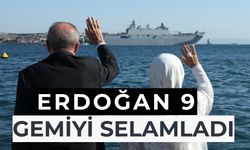 Cumhurbaşkanı Erdoğan, Boğaz geçişi yapan 9 gemiyi selamladı