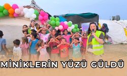 Çadır kentteki çocukların yüzünü güldürdüler