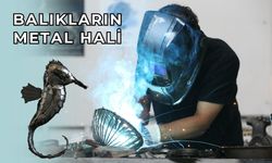 Deniz canlılarını hurda metallerle yansıtıyor