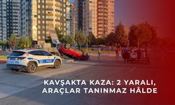 Çarpışan otomobillerden biri takla attı: 2 yaralı