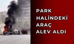 Diyarbakır’da park halindeki minibüs alev aldı