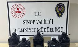 Sinop’ta 30 litre etil alkol ele geçirildi
