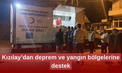 Türk Kızılay Manisa’dan deprem ve yangın bölgelerine destek