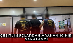 Çeşitli suçlardan hapis cezası bulunan 10 kişi yakalandı