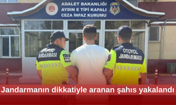 Jandarmanın dikkati sayesinde aranan şahıs yakalandı