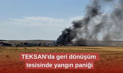 TEKSAN'da geri dönüşüm tesisinde yangın paniği