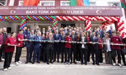Azerbaycan'da Bakü Türk Anadolu Lisesi törenle açıldı