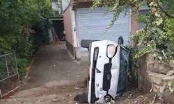 Trafik kazasında sürücü yara almadan kurtuldu