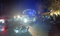 Tur otobüsü kaza yaptı