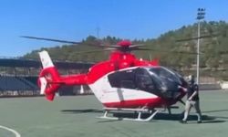Ambulans helikopter yeni doğan bebek için havalandı