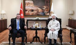 Diyanet İşleri Başkanı Erbaş, Filistin’in Ankara Büyükelçisi Dr. Mustafa’yı kabul etti