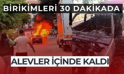 4 yıllık birikimle aldığı araç kül oldu