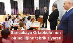 Sarıcakaya Ortaokulu’nun birinciliğine tebrik ziyareti