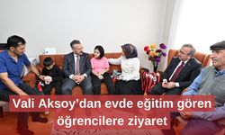 Vali Aksoy’dan evde eğitim gören öğrencilere ziyaret