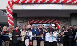 Gümüşdere ilk ve ortaokulu açılış töreni"ne katıldı