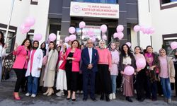 Pembe balonlar meme kanserine farkındalık için uçuruldu