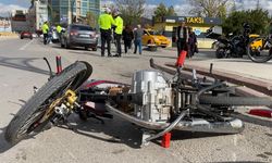 Otomobil ile motosiklet kafa kafaya çarpıştı: 1 yaralı