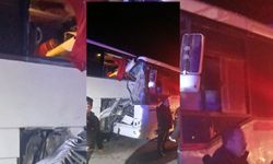 Servis otobüsü yolcu otobüsüne çarptı: 13 yaralı