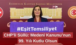 CHP’li Süllü: Medeni Kanunu'nun 99. Yılı Kutlu Olsun