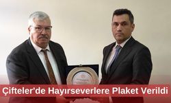 Çifteler'de Hayırseverlere Plaket Verildi