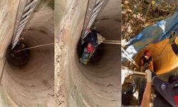 12 metrelik kuyudan itfaiyenin müdahalesiyle kurtarıldı