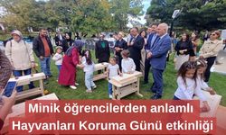 Minik öğrencilerden anlamlı Hayvanları Koruma Günü etkinliği