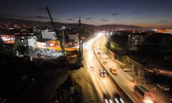 Başiskele Kavşak Projesi’nde ışıklar hiç sönmüyor