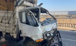 Karton yüklü kamyonetin 70 yaşındaki sürücüsü yaralandı