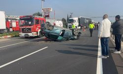 D-650’de otomobil takla attı: 2 yaralı