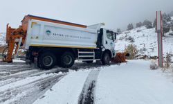 Kar yağdı, ekipler sahaya indi