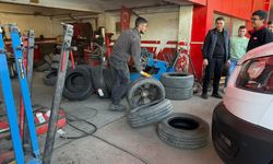 Lastikçilerde kış yoğunluğu: Sürücüler kış lastiği değişimi için akın ediyor