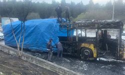 Eyüpsultan’da İETT otobüsü alev topuna döndü