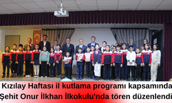 Kızılay Haftası Şehit Onur İlkhan İlkokulu’nda Coşkuyla Kutlandı