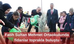 Fatih Sultan Mehmet Ortaokulunda fidanlar toprakla buluştu