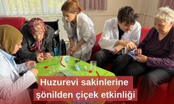 Huzurevi sakinlerine şönilden çiçek etkinliği