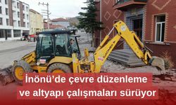 İnönü’de çevre düzenleme ve altyapı çalışmaları sürüyor