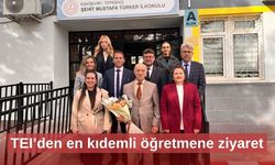 TEI’den en kıdemli öğretmene ziyaret