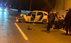 Tünel girişinde kaza: 4 kişi hastaneye kaldırıldı!