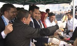 Vatandaşlara 1 ton hamsi ikram edildi