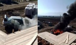 Alev topuna dönen araç kullanılamaz hale geldi