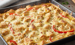 Fırında kremalı tavuk sote (tek tepside kolaylık)