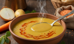 Lokanta usulü tam ölçülü mercimek çorbası