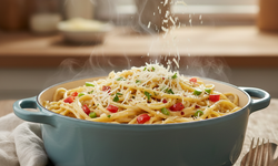 Hızlı ve lezzetli: Tek tencerede kremalı makarna
