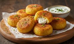 Farklı sunum fırında baharatlı patates köftesi