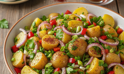 Sadece 5 malzemeli patates salatası