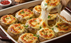 Sofraların pratik yıldızı! Fırında kaşarlı mantar tarifi